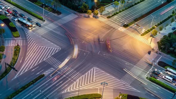 timelapse of busy traffic road in hangzhou china