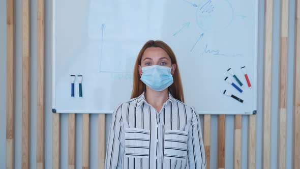 Business Women Wear Masks To Protect and Take Care of Their Health.