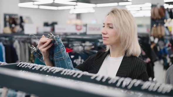 Elegant Woman in a Clothing Store