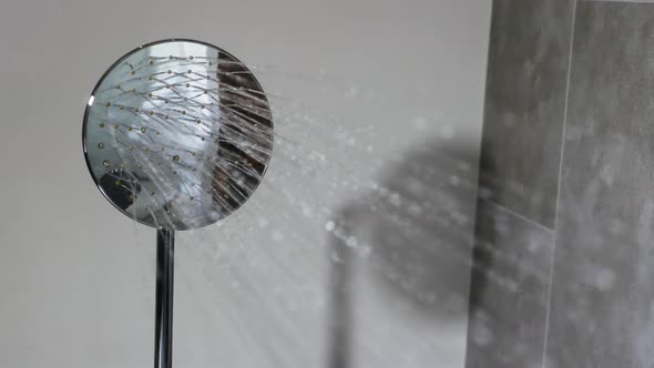 Shower Turn On The Water Pressure. Shower Head