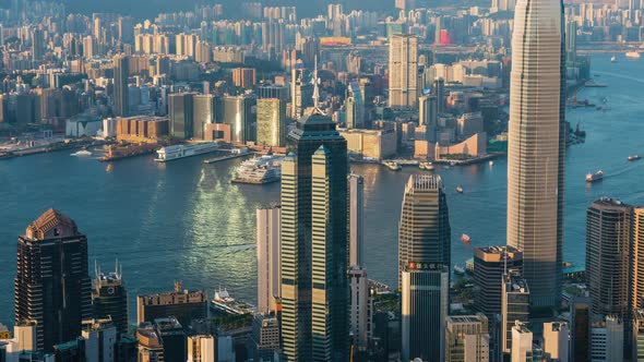 Hong Kong city in the evening 