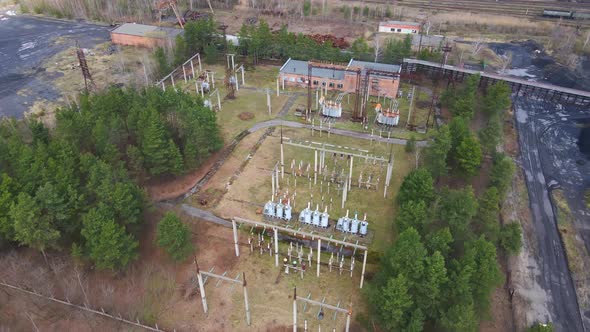 Aerial View Electrical Substation