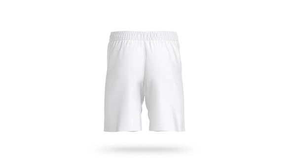 Blank white soccer shorts mock up, looped rotation