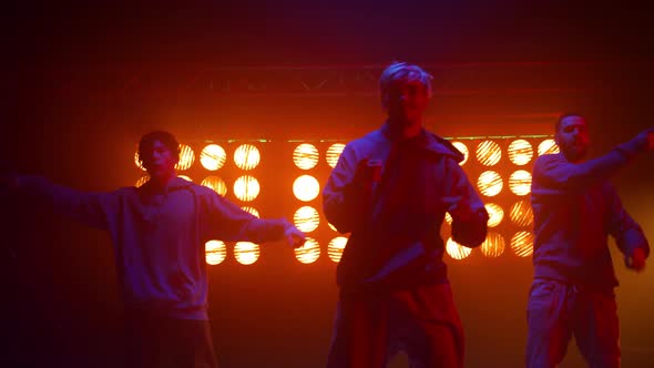 Dancers Performing Hiphop Dance on Talent Show