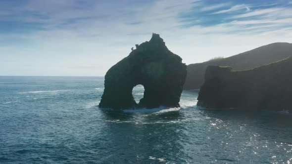 Fascinating Mountain Range Washed By the Ocean