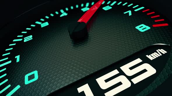 Racing Car Dashboard 3D Animation