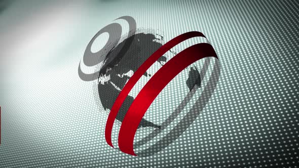 Animation of words Fake News written on a banner with globe alt