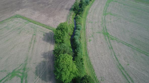 French Vexin Regional Natural Park seen from the sky