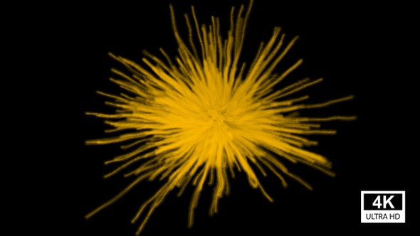 Yellow Smoke Fireworks Slow Motion 4K alt