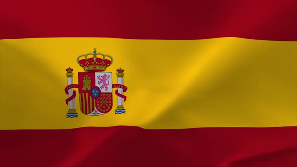 Spain Waving Flag Animation 4K Moving Wallpaper Background