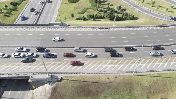 Kyiv. Ukraine: Road Junction. Aerial View