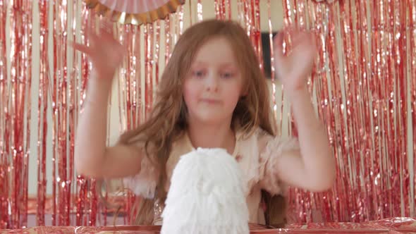 Little Girl With Toy Dog