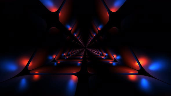 4K Colored Triangle Glossy Tunnel