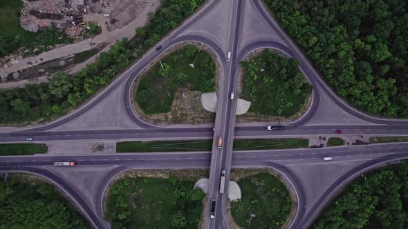 Highway Intersection From the Air