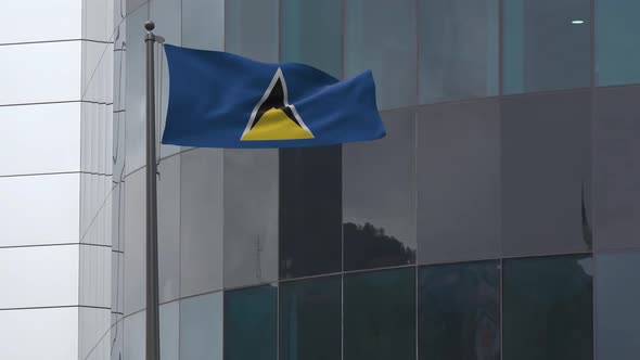 Saint Lucia Flag Background 4K