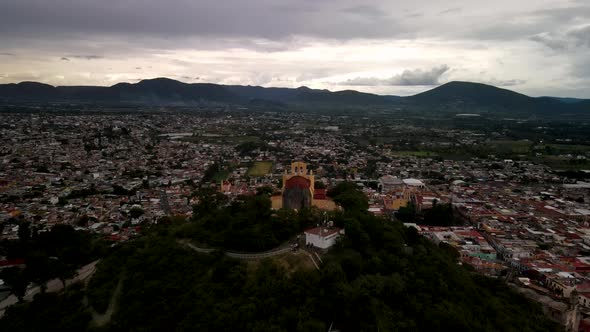 Vie of unesco world heritage site  XVI  century monastery in Puebla Mexico