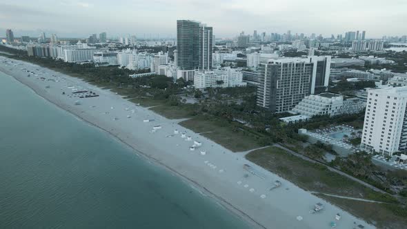 Panoramic Cinematic Footage Beach View