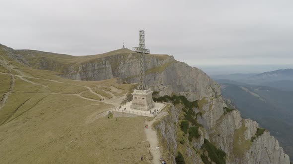 Aerial view of the Heroes Cross 