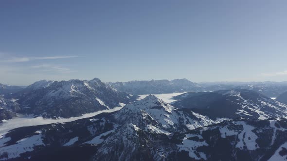 Aerial view of Italian Alps, Italy.