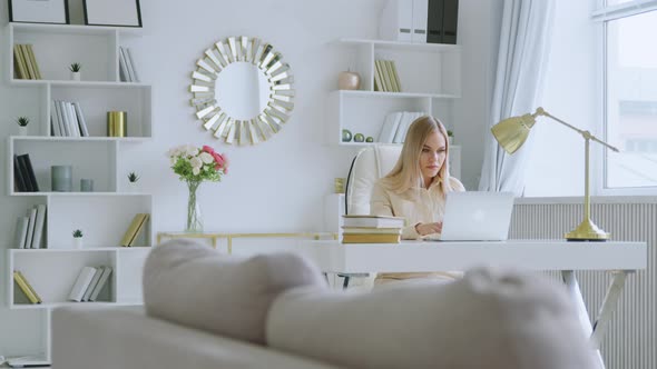 Young girl emotionally rejoices at good news at home