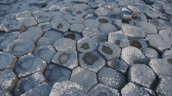 Hexagonal geological formations of Giant Causeway, northern Ireland