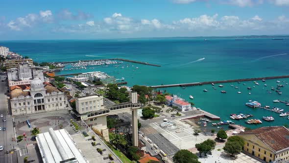 Tropical travel destinations at brazilian northeast. Salvador Bahia Brazil.