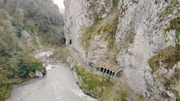 Aerial View of Old Abandoned Highway