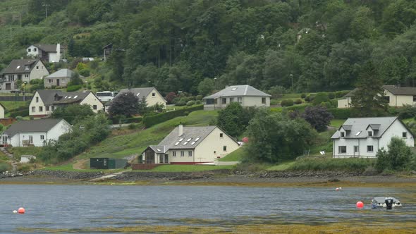 Houses on a small village by the water