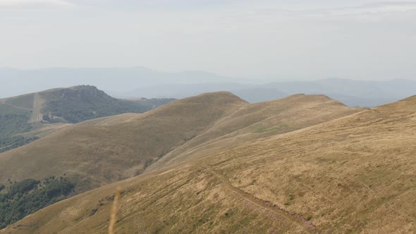 Babin zub peak filmed from Midzor peak 4K 2160p 30fps UltraHD panning footage - Slow pan on mountain