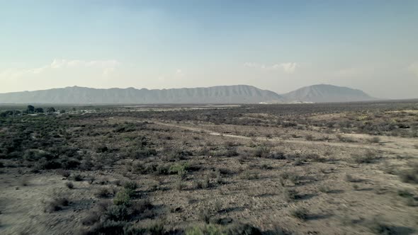 DRONE DAY CLOUDY NORTH COAHUILA MEXICO SEMI-DESERT MOUNTAIN LA AZUFRSA AREA