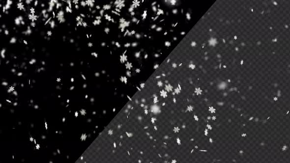 Floating 3D Snowflakes In 4K