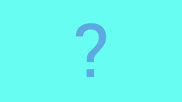 Large Question Mark Minimalistic Animation in Pastel Colors