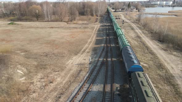 Cargo train moving