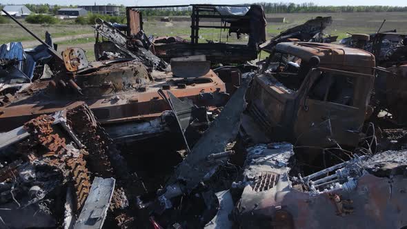 War in Ukraine  Destroyed Military Hardware in Bucha