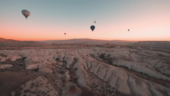 Balloons Flying Over The Valley