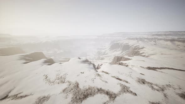 Beautiful Landscape of Mountain Range Covered in Snow