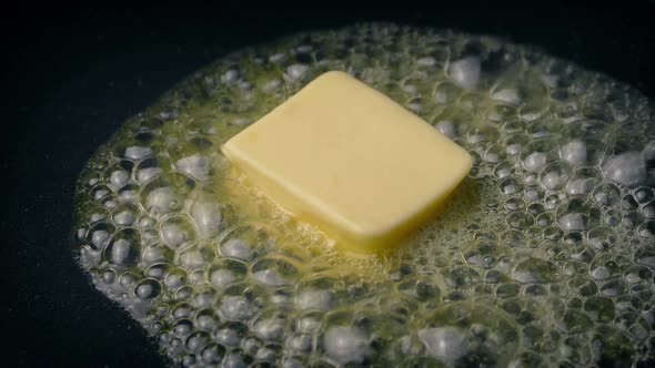 Butter Melts In Frying Pan