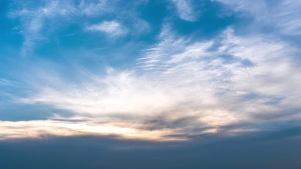 Timelapse Movement of Clouds in the Blue Sky. Stock Video