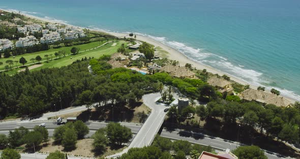 Marbella Aerial Over Beach Town