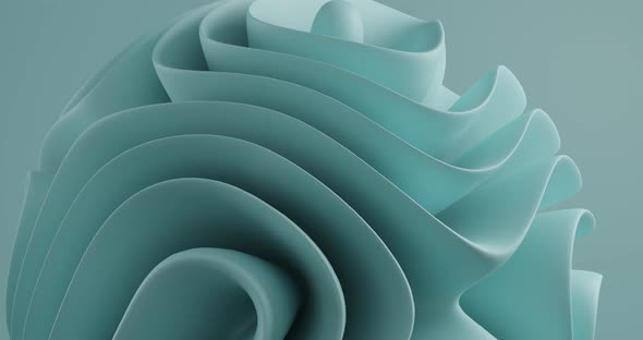 Soft wavy shapes. Trendy modern abstract background. Windows 11 style. 3D loop animation