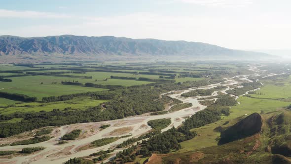 Mountains and river