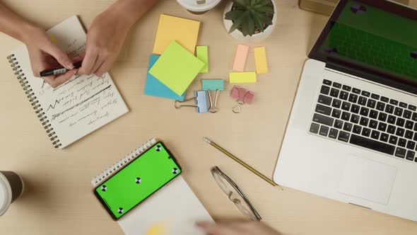 Business People Working in Modern Office Together Top View