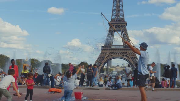 Tourists on the square, Paris