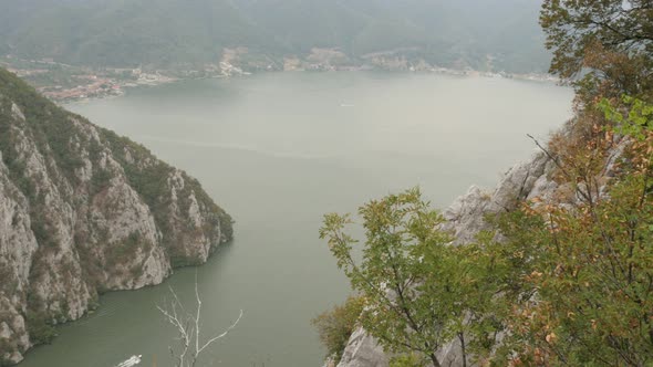 State border between  Serbia and Romania 4K 2160p 30fps UltraHD footage - Beauty of nature with clif