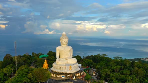 Time Lapse Rainbow Above Phuket Big Buddha