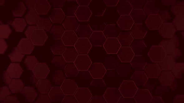 3d Red Hexagon Background alt