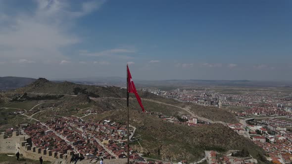 Turkish Flag Drone Shot