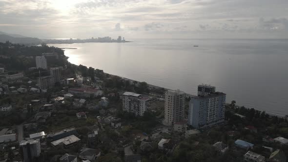 Makhinjauri, Georgia - Aerial view of Makhinjauri coast