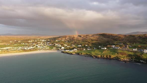 Flying From Inishkeel Island By Portnoo Towards Narin in County Donegal Ireland