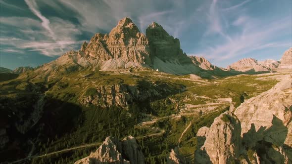 Dolomites mountain range in the Alps